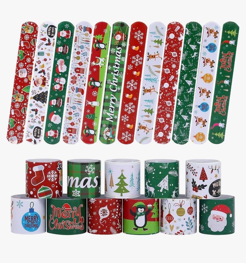 48PCS Christmas Slap Bracelets Party Favor Decoration